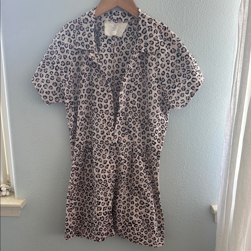 Acacia Swimwear Pink and Black Leopard Print Top